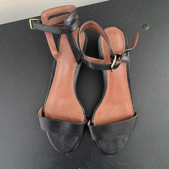 Cole Haan Elsie II Wedge Sandal Black Brown - Picture 3 of 6